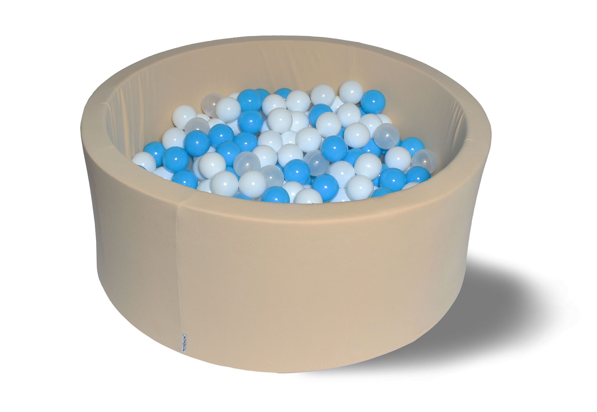 фото Сухой игровой бассейн ванильные облака 40см с 200 шарами: бел, прозр, голуб hotenok