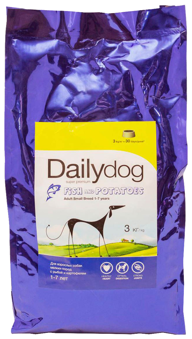 фото Сухой корм для собак dailydog adult medium-large breed, рыба и картофель, 3кг