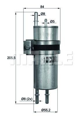 фото Фильтр топливный knecht klh 11 mahle/knecht