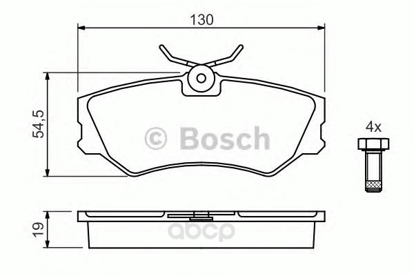

Комплект тормозных колодок BOSCH 0986460941