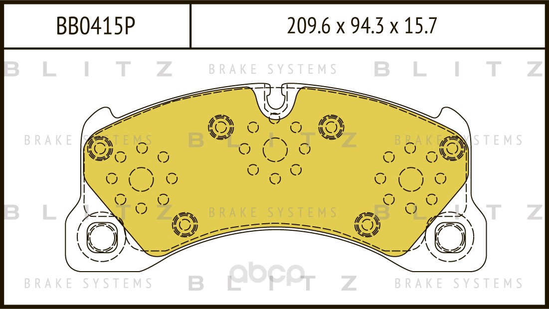 

Комплект тормозных колодок Blitz BB0415P