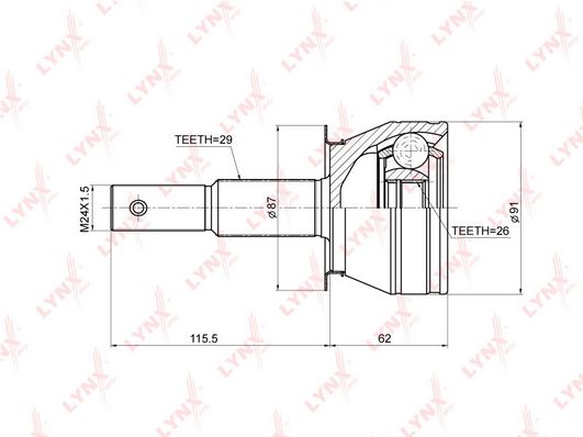 

Шрус LYNXauto CO-3675