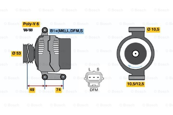 

Генератор BOSCH 0 986 042 790