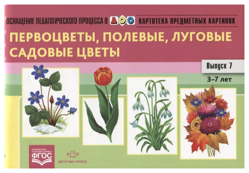 

Предметные картинки Выпуск 7, первоцветы, полевые, луговые, Садовые Цветы, 3-7 лет