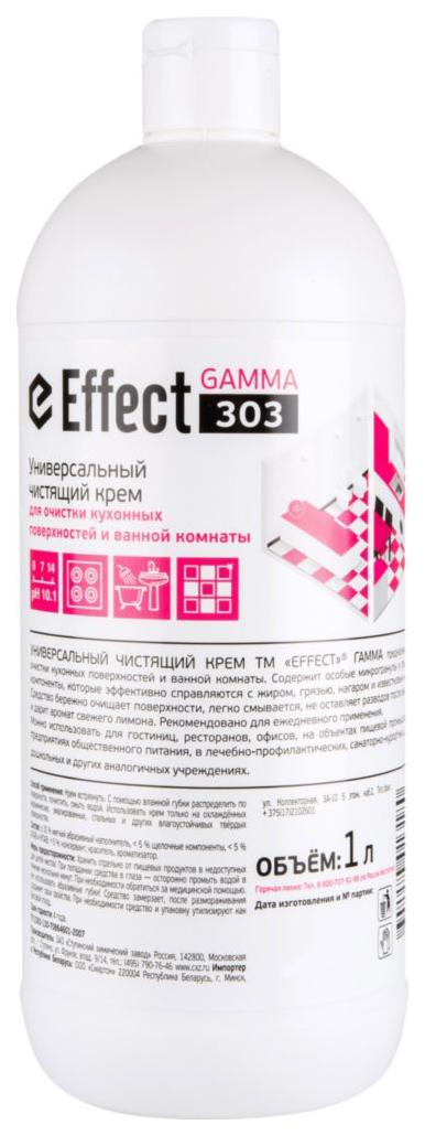 фото Чистящий крем effect gamma 303 для кухонных поверхностей и ванной комнаты 1 л