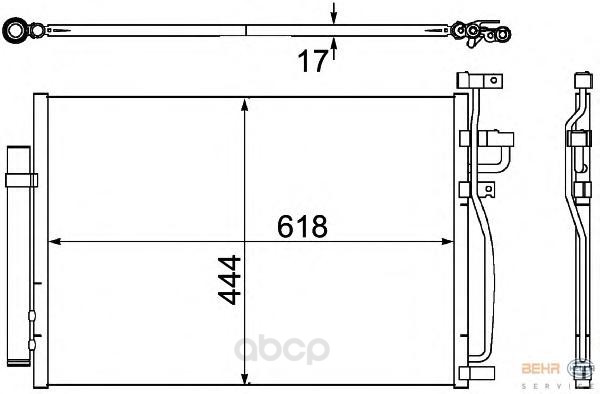 фото Радиатор кондиционера hella 8fc351304-311 hella pagid/behr