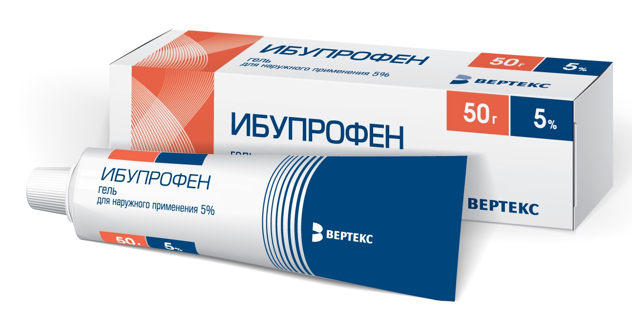 

Ибупрофен Верте гель 5% 50 г, Ибупрофен