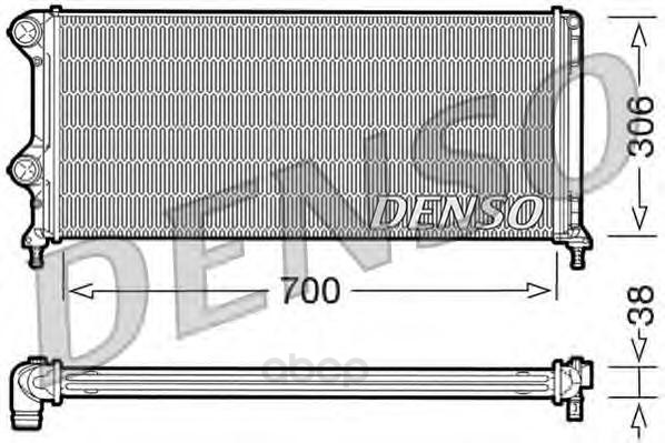 

Радиатор системы охлаждения fiat doblo 1.3-1.9jtd 01 Denso DRM09060