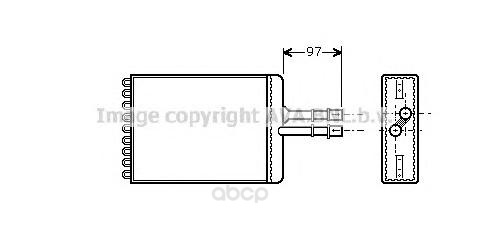 фото Радиатор охлаждения двигателя ava ol6216