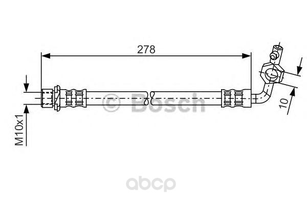 фото Шланг тормозной системы bosch 1987476113 задний