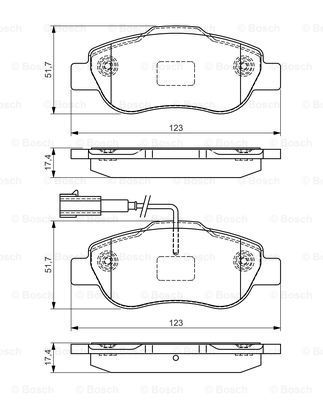 

Тормозные колодки Bosch дисковые 986495097