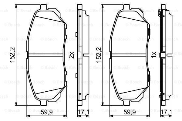 

Тормозные колодки Bosch дисковые 986494827