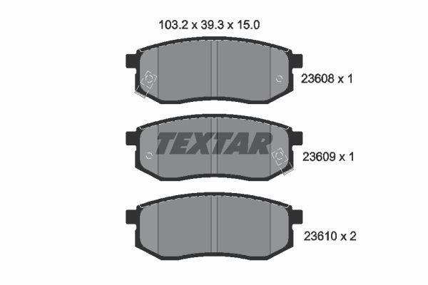 

Комплект тормозных дисковых колодок Textar 2360801