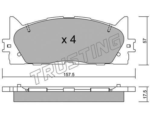 

Тормозные колодки TRUSTING дисковые 8990