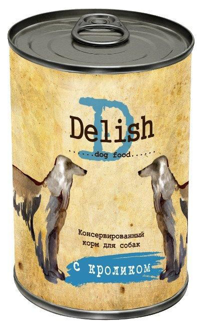 Консервы для собак Delish, кролик, 970г