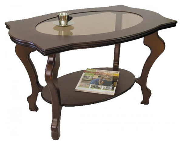 фото Журнальный столик мебелик берже 1с 880 94х60х56 см, тёмно-коричневый