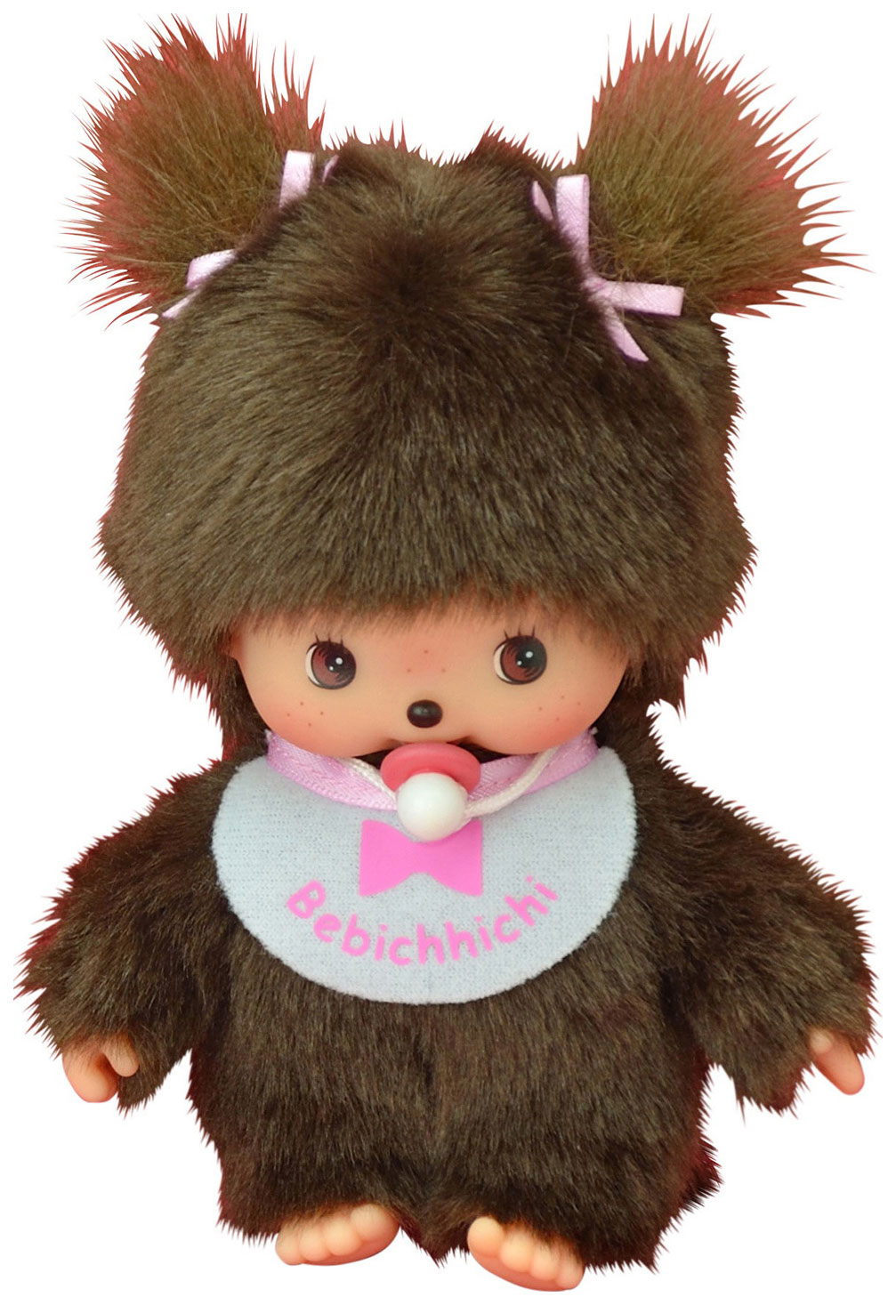 фото Мягкая игрушка bebichhichi девочка в розовом слюнявчике 15 см monchhichi