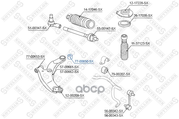

Сайлентблок Stellox 7700650SX