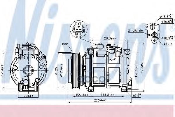 фото Компрессор кондиционера nissens 89074
