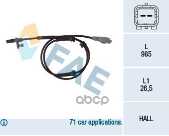 Датчик abs FAE 78118