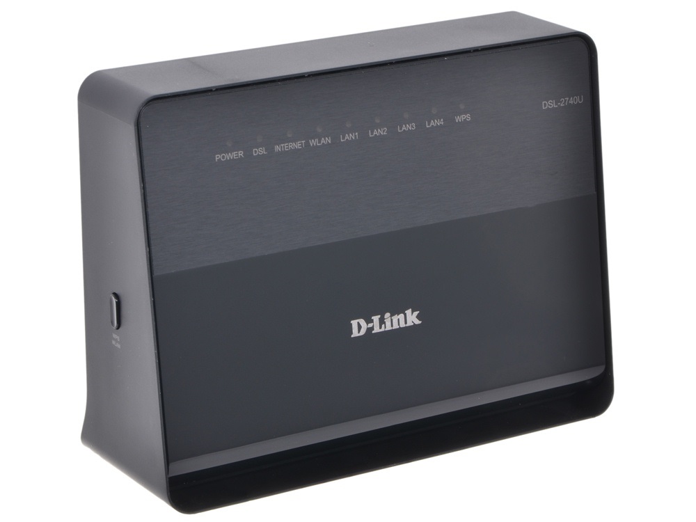 

Wi-Fi роутер D-Link DSL-2740U/RA/U1A Black, DSL-2740U