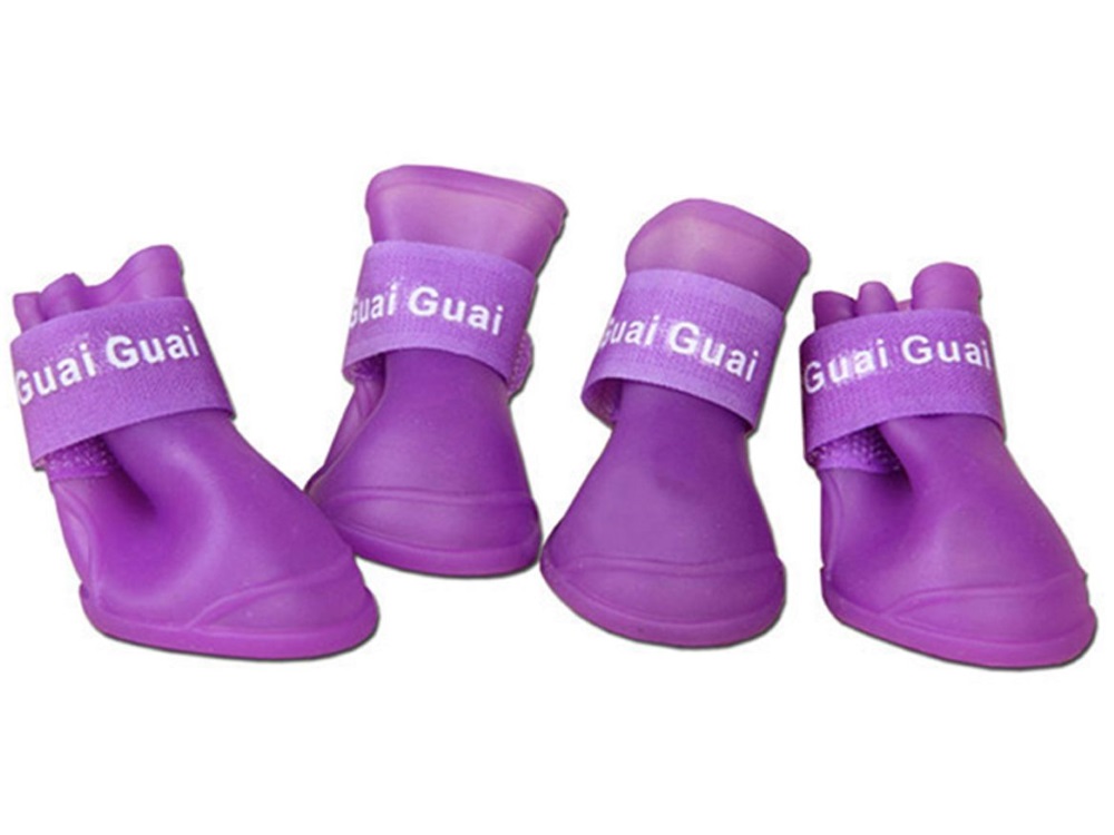 Обувь для собак Грызлик Ам размер S, 4 шт фиолетовый