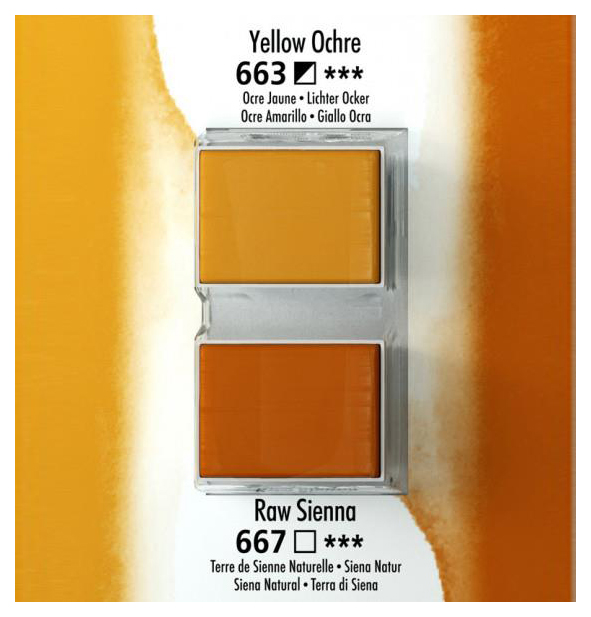 

Акварель Daler Rowney Aquafine Half Pan Blister Sets 2 цв, Half Pan Blister Sets