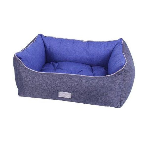 Лежак для собак PrettyPet Барселона синяя 63х52х20см