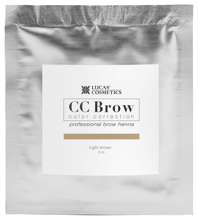 Хна для бровей Lucas' Cosmetics CC Brow в саше light brown 5 г lucas’ cosmetics обезжириватель для бровей brow primer 50 мл
