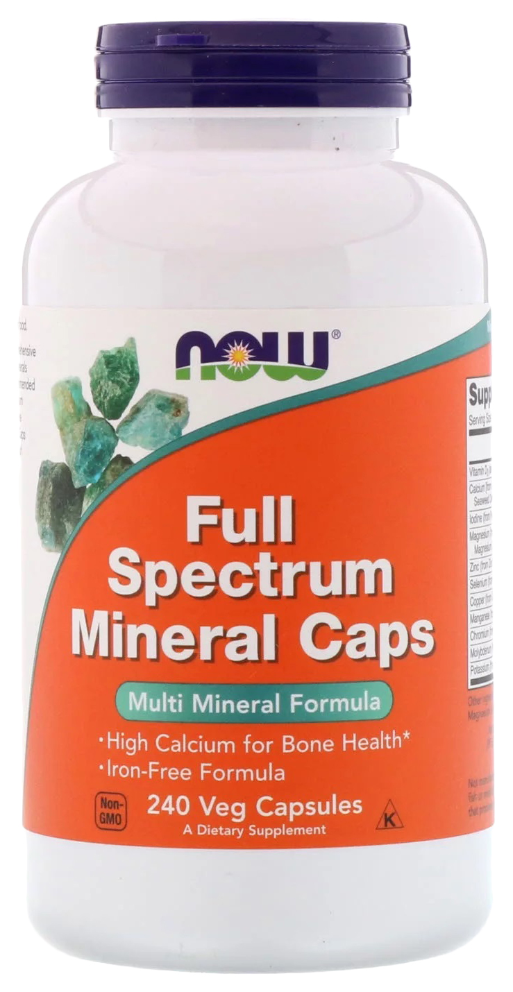 

Минеральный комплекс NOW Full Spectrum Mineral Caps 240 капс. без вкуса, Full Spectrum Mineral Caps