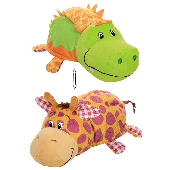 фото 1 toy вывернушка 2 в 1 ням-ням. крокодильчик-жираф, 40 см т13924 1toy