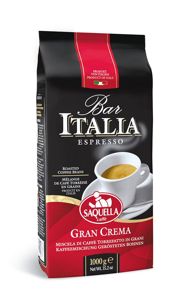 Кофе зерновой Saquella bar Italia Gran Crema 1 кг