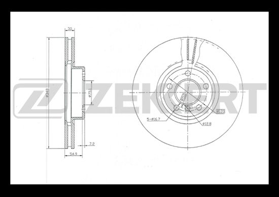 

Тормозной диск ZEKKERT BS-5074