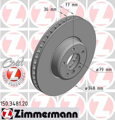 фото Тормозной диск zimmermann 150348120