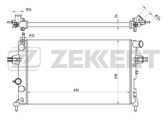 

Радиатор охлаждения двигателя ZEKKERT MK-1114