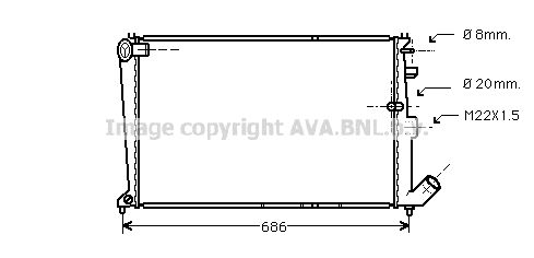 фото Радиатор охлаждения двигателя ava quality cooling cn2065