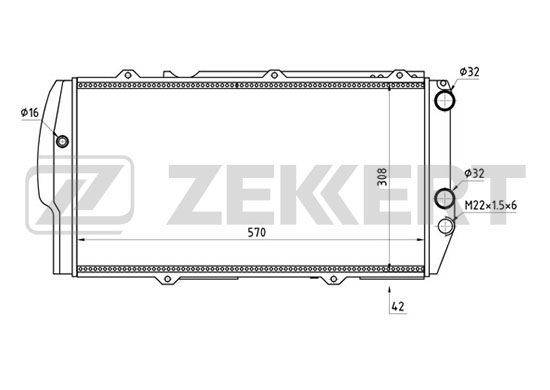 

Радиатор охлаждения двигателя ZEKKERT MK-1021