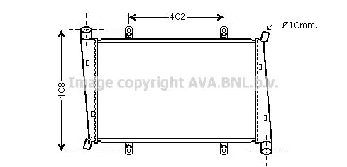 

Радиатор охлаждения двигателя AVA QUALITY COOLING VO2130