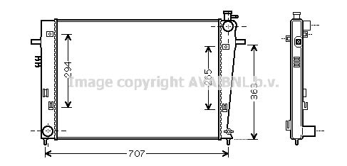 

Радиатор охлаждения двигателя AVA QUALITY COOLING HY2204