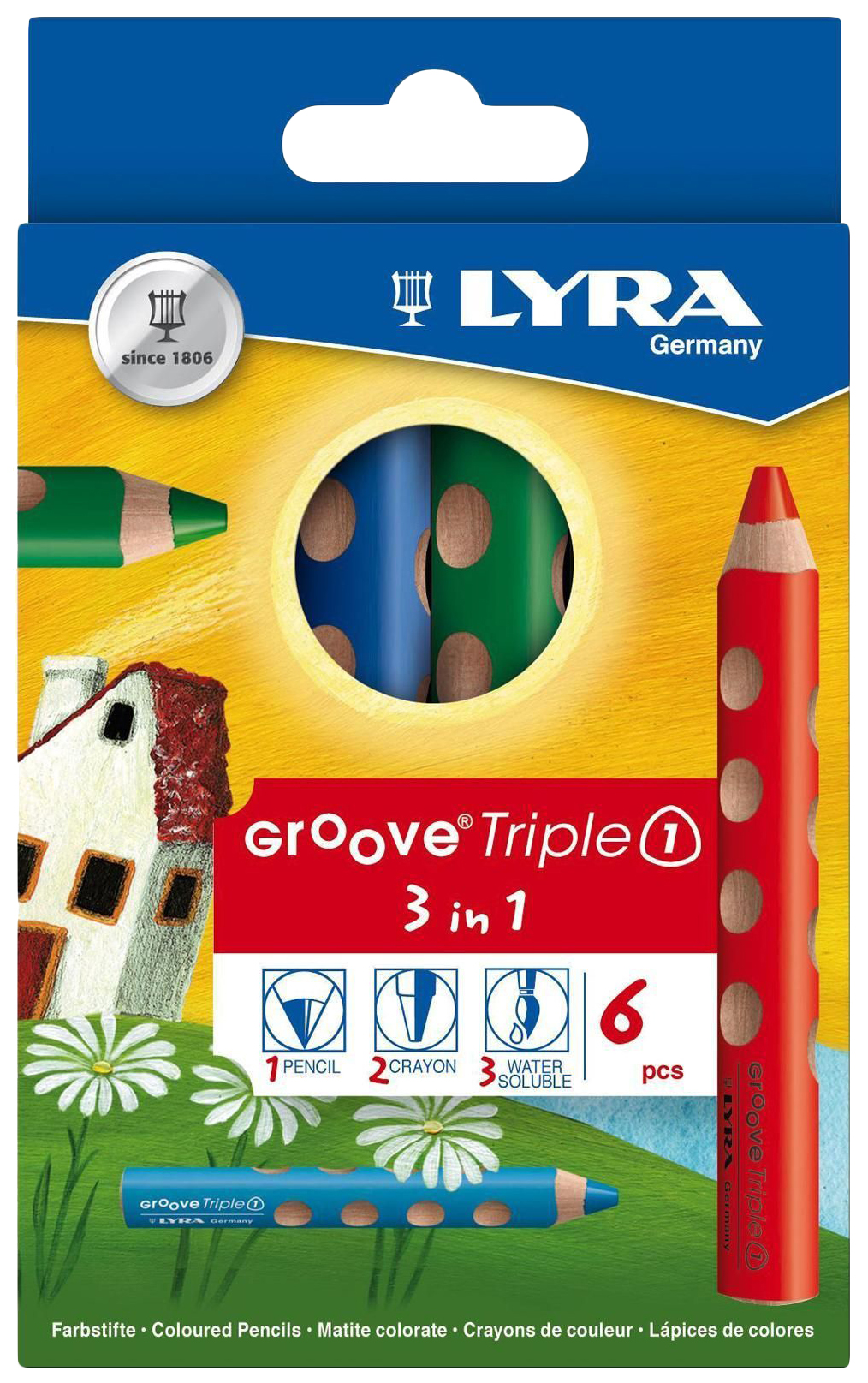 фото Набор цветных карандашей lyra groove tripleone l3831060