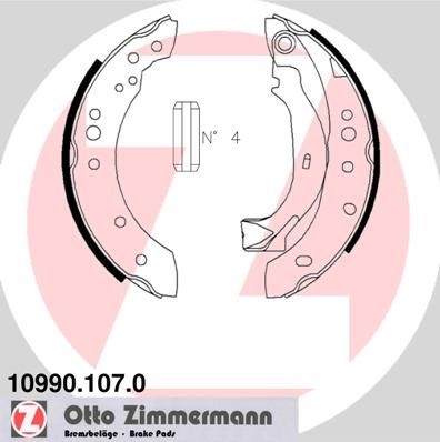 

Комплект тормозных колодок ZIMMERMANN 10990.107.0