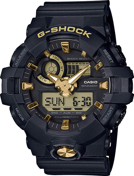 фото Японские наручные часы casio g-shock ga-710b-1a9 с хронографом