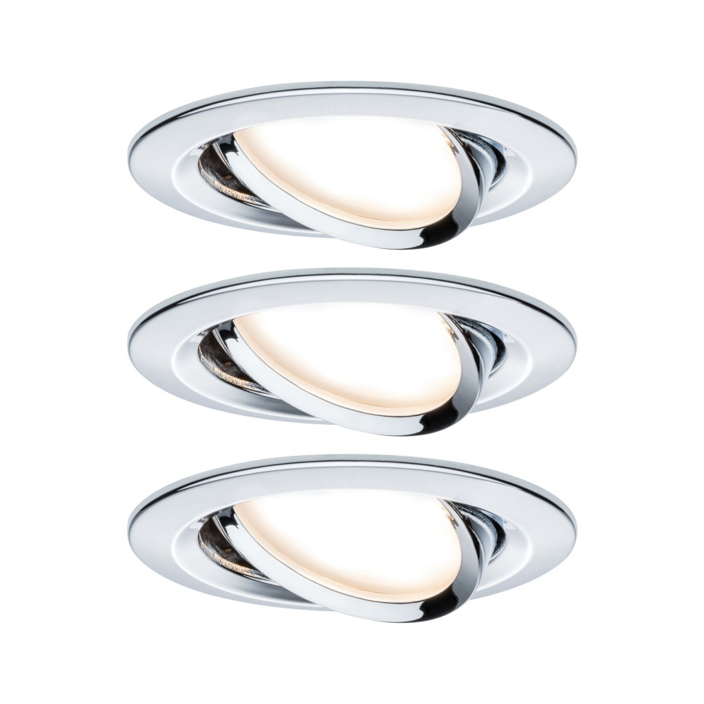 фото Светильник встраиваемый, комплект ebl nova led 3x6,5 gu10 chrom 93434 paulmann