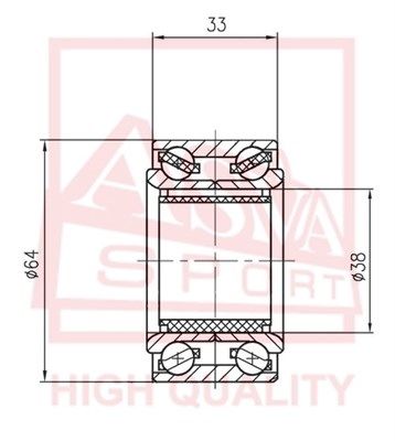 фото Подшипник asva dac38640036-33