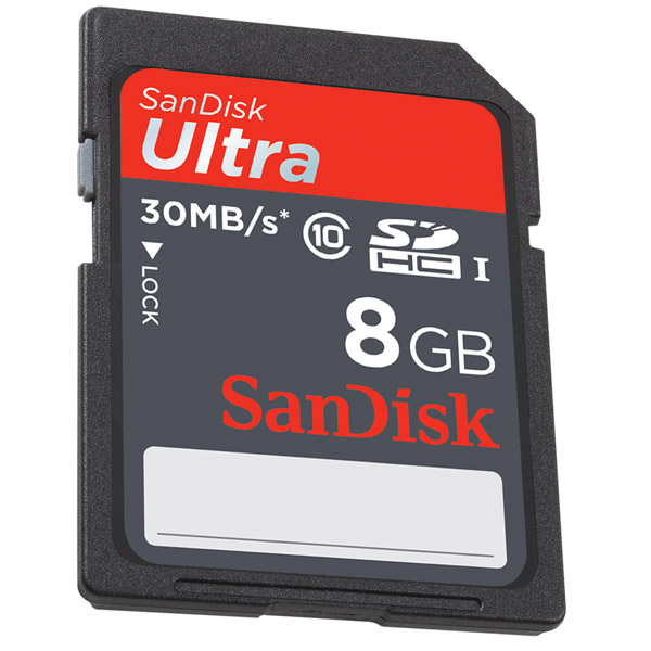 Карта памяти SDHC SanDisk 8GB Class 10 Ultra (SDSDU-008G-U46)