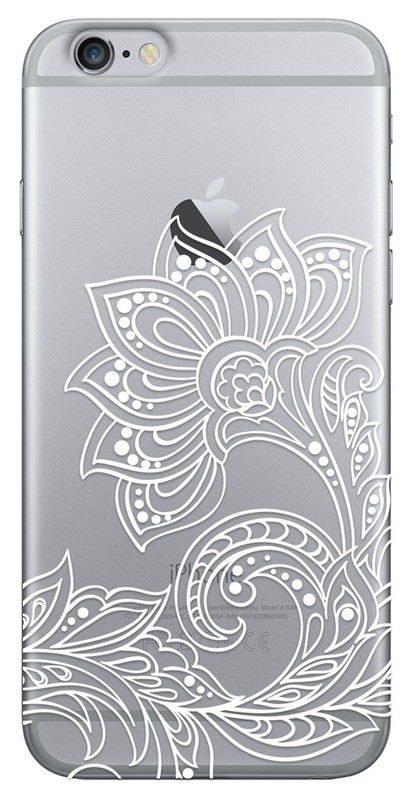 

Чехол для Apple iPhone 6/6S Deppa Art Case Boho Цветок 101186, Прозрачный