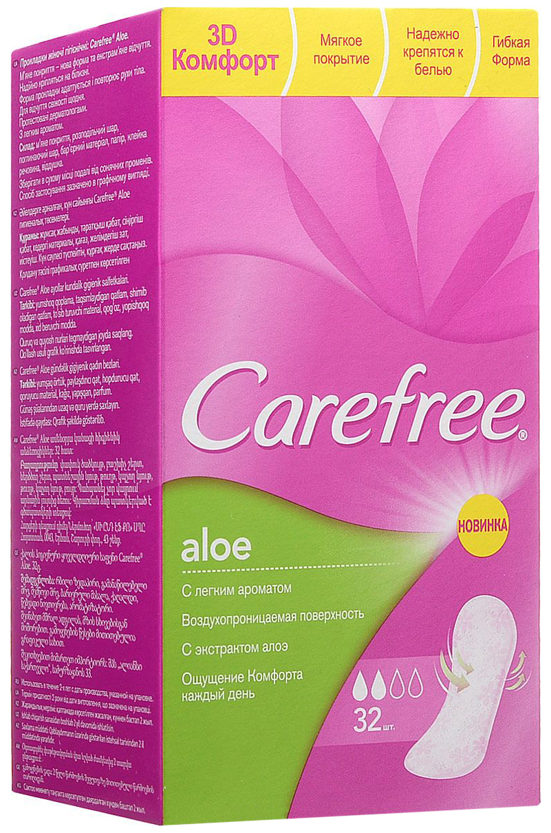 фото Прокладки carefree aloe 32 шт