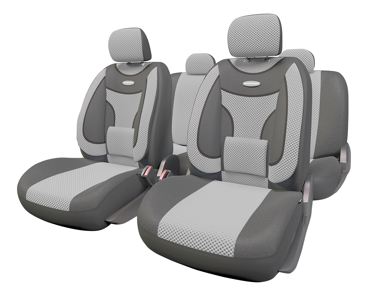 фото Комплект чехлов на сиденья autoprofi extra comfort eco-1105 d.gy/l.gy (m)