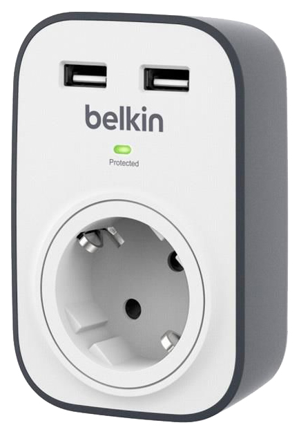 Сетевой фильтр Belkin BSV103vf, 1 розетка White