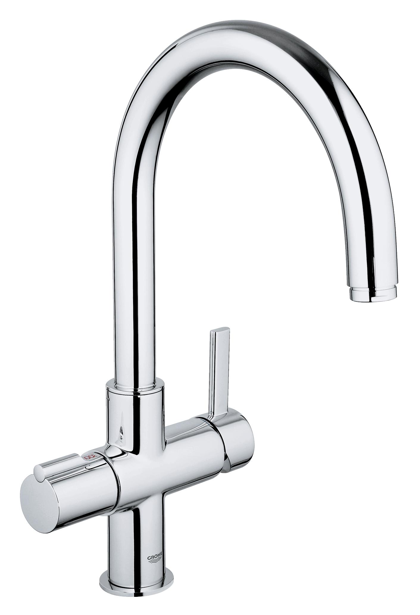 фото Смеситель для кухонной мойки grohe red 30033000 хром